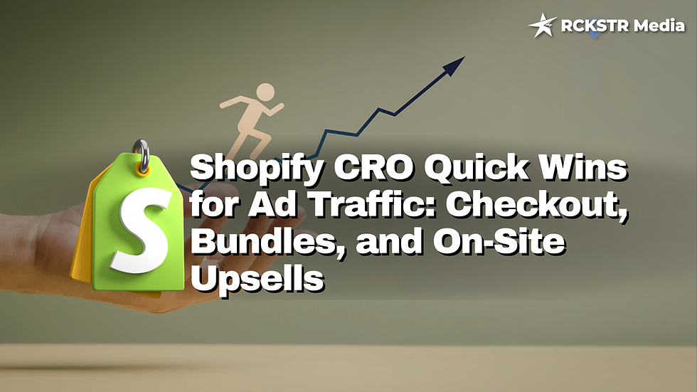 Shopify CRO funnel optimization; ecommerce checkout UX optimization; Shopify product bundle strategy