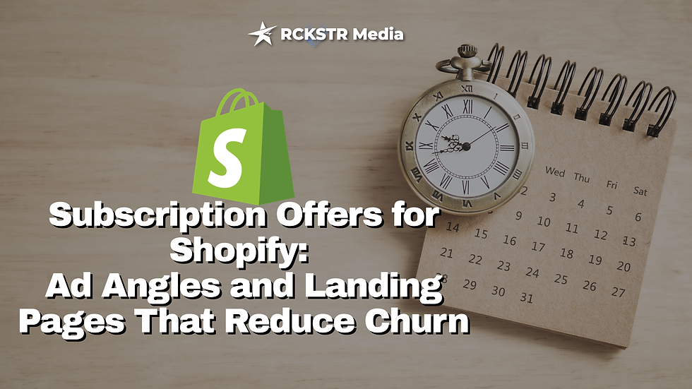 Shopify subscription landing page example