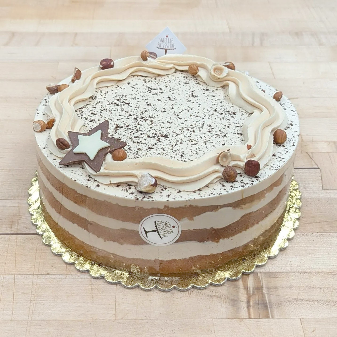 Hazelnut Caramel Espresso Cake*