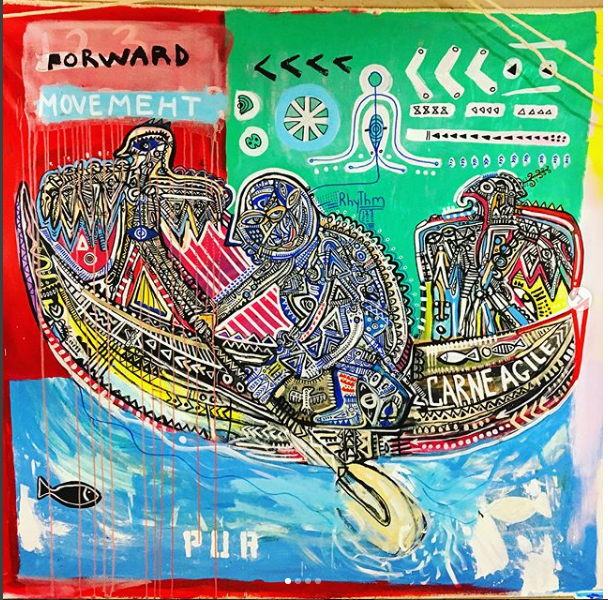 "Forward Movement" painting