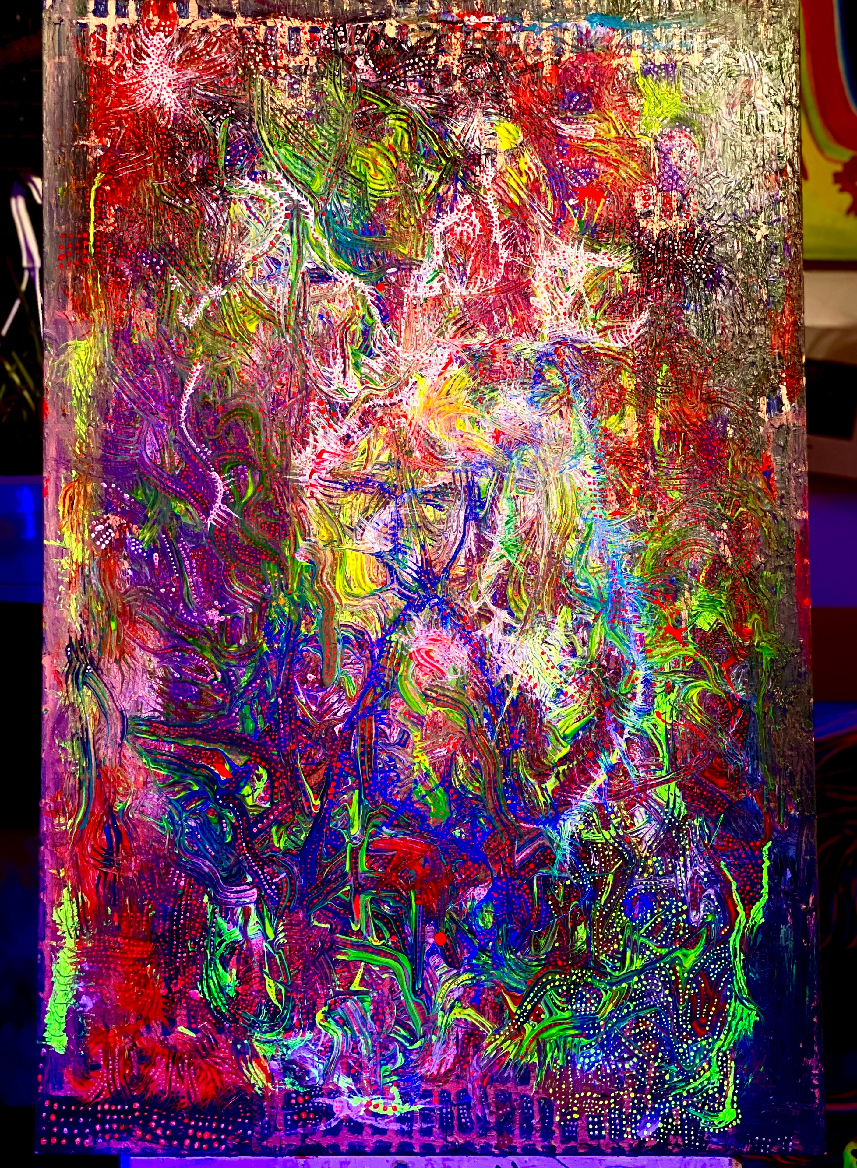 'Original Pointillist Metaphysical Painting "WIND" by Anton Vitkovskiy