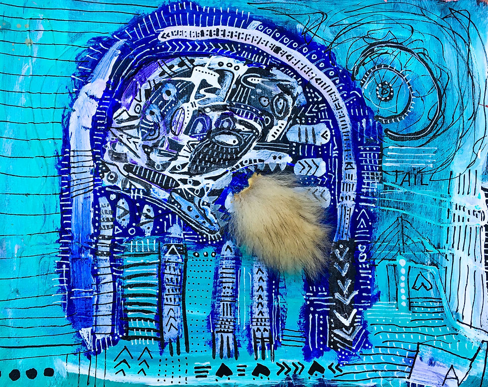 original painting"Chasing its tail" by Anton Vitkovskiy