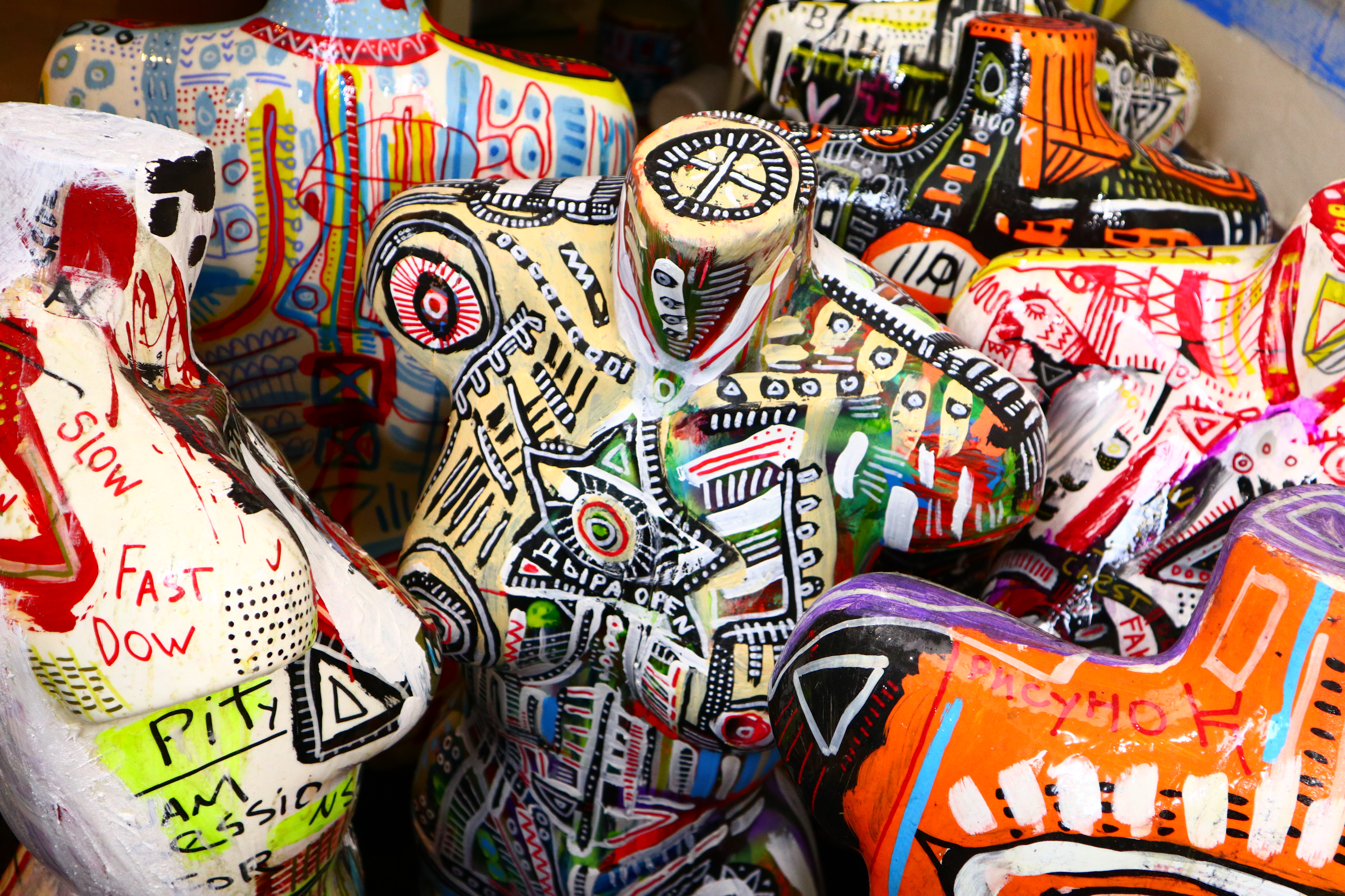 Tribal Mannequins in the studio