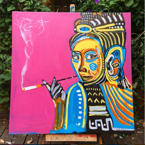 "Lady with a Cigarette"