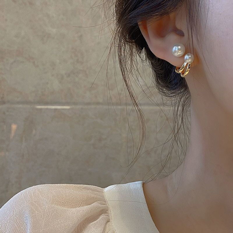 Thumbnail: Fashion Classic Pearl Earrings for Women Senior Temperament Girls Retro Style Ea