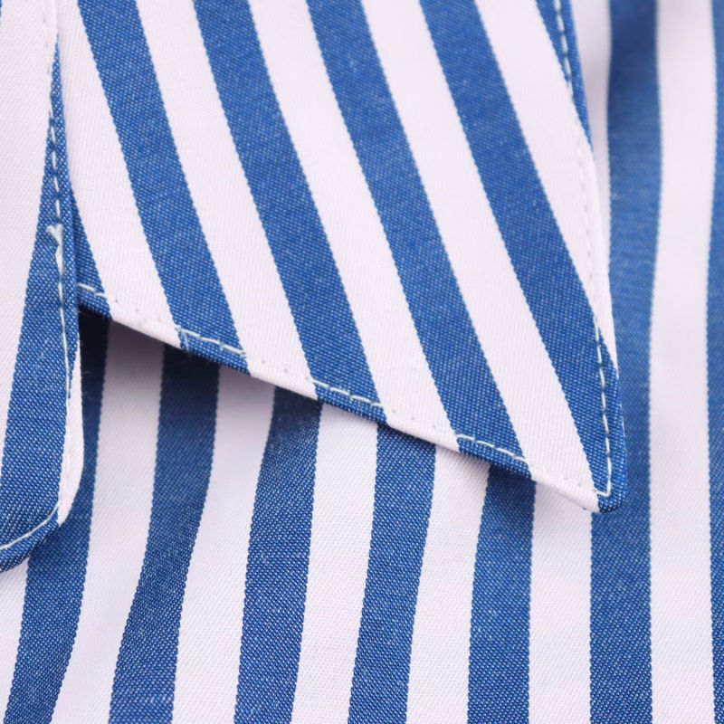 Thumbnail: ETJ 2025 women's spring new Europe-American fashion striped long sleeve lapel lo
