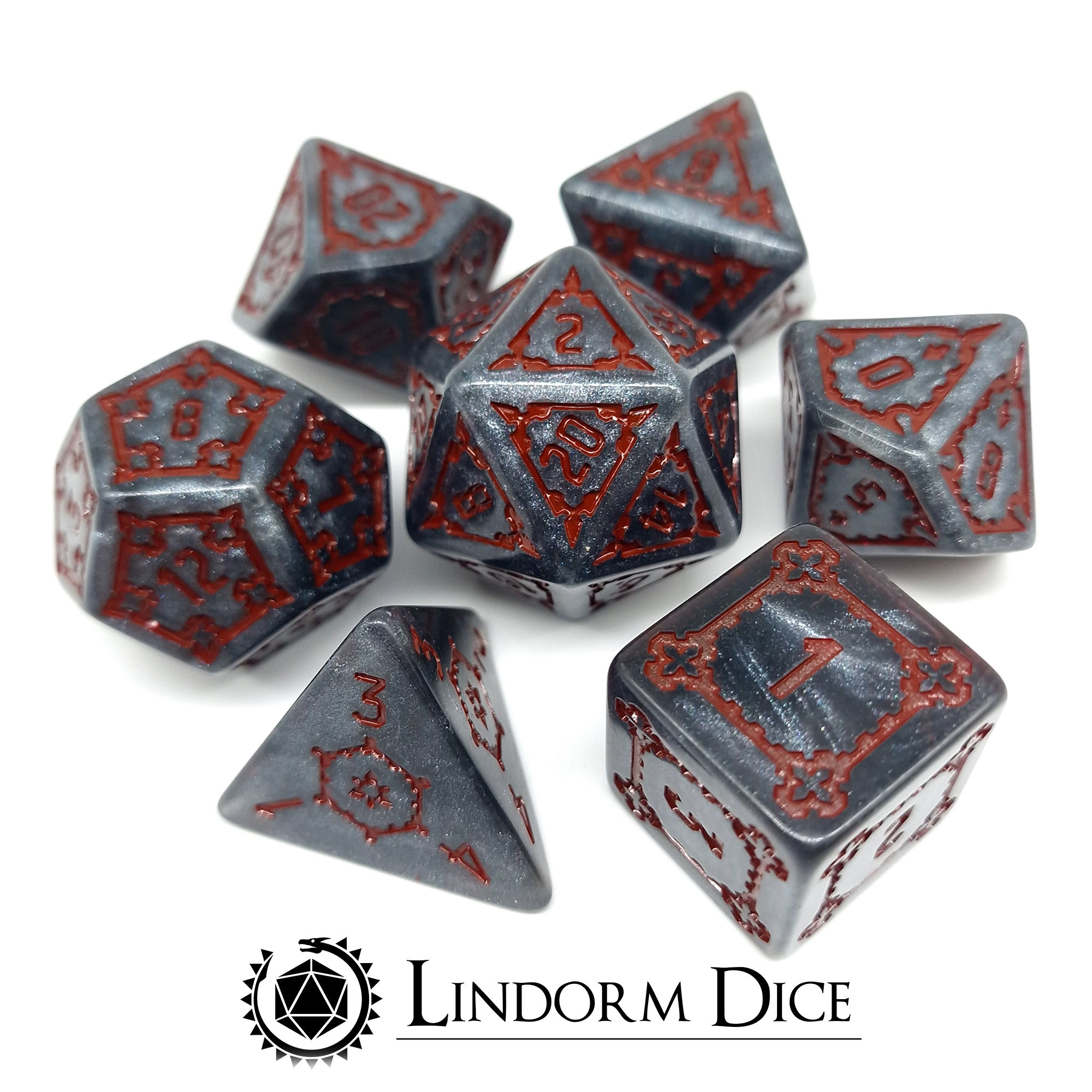 Jumbo castle dice (black) - 30 mm