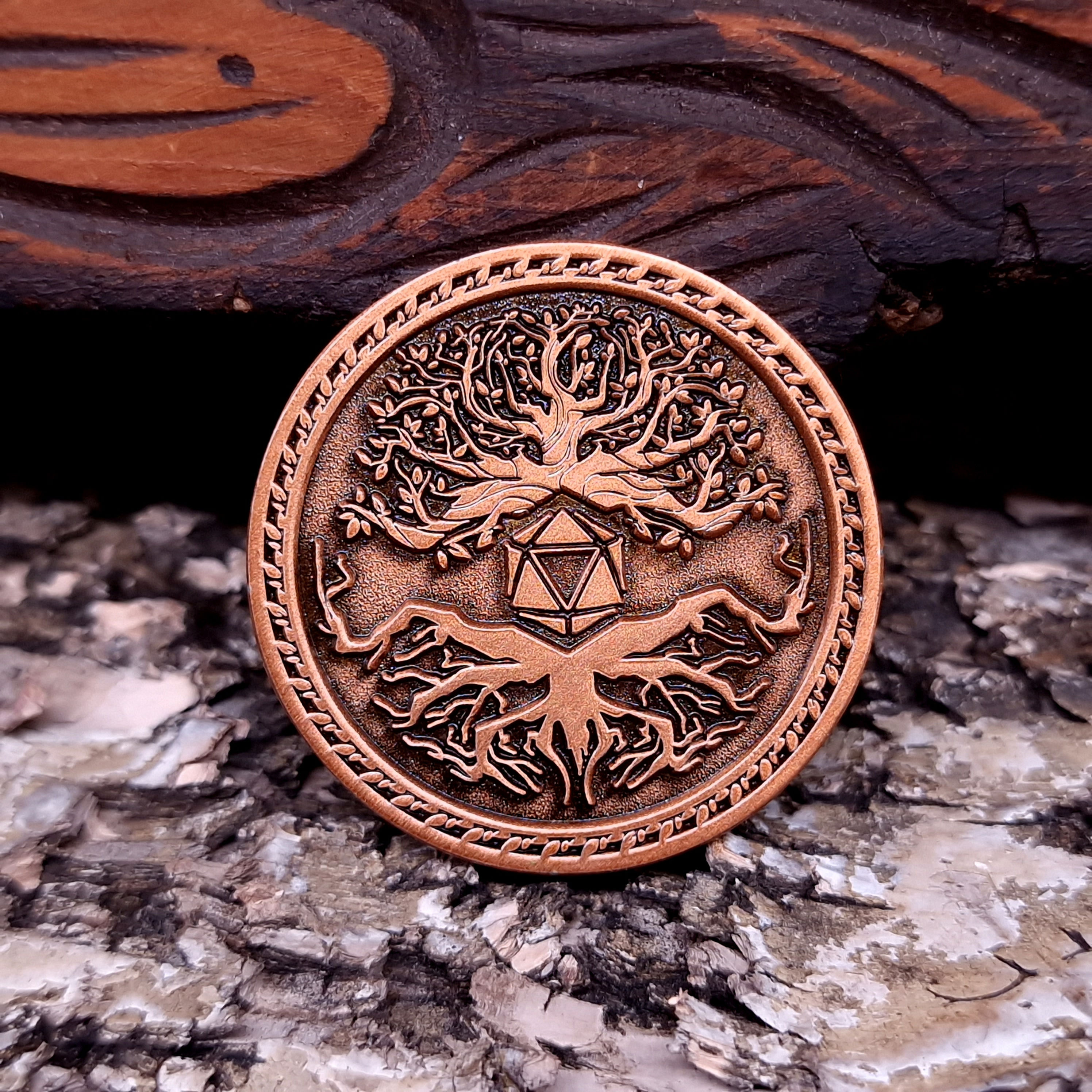 Yggdrasil coin - antique copper plating