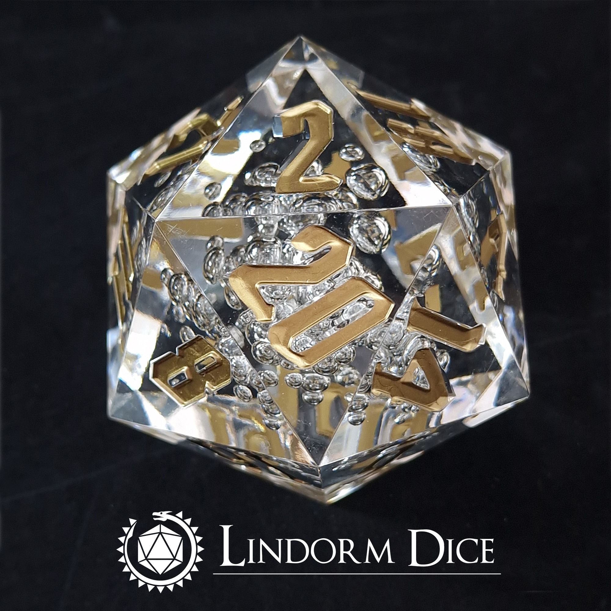 Giant acrylic D20 (55 mm) - Clear