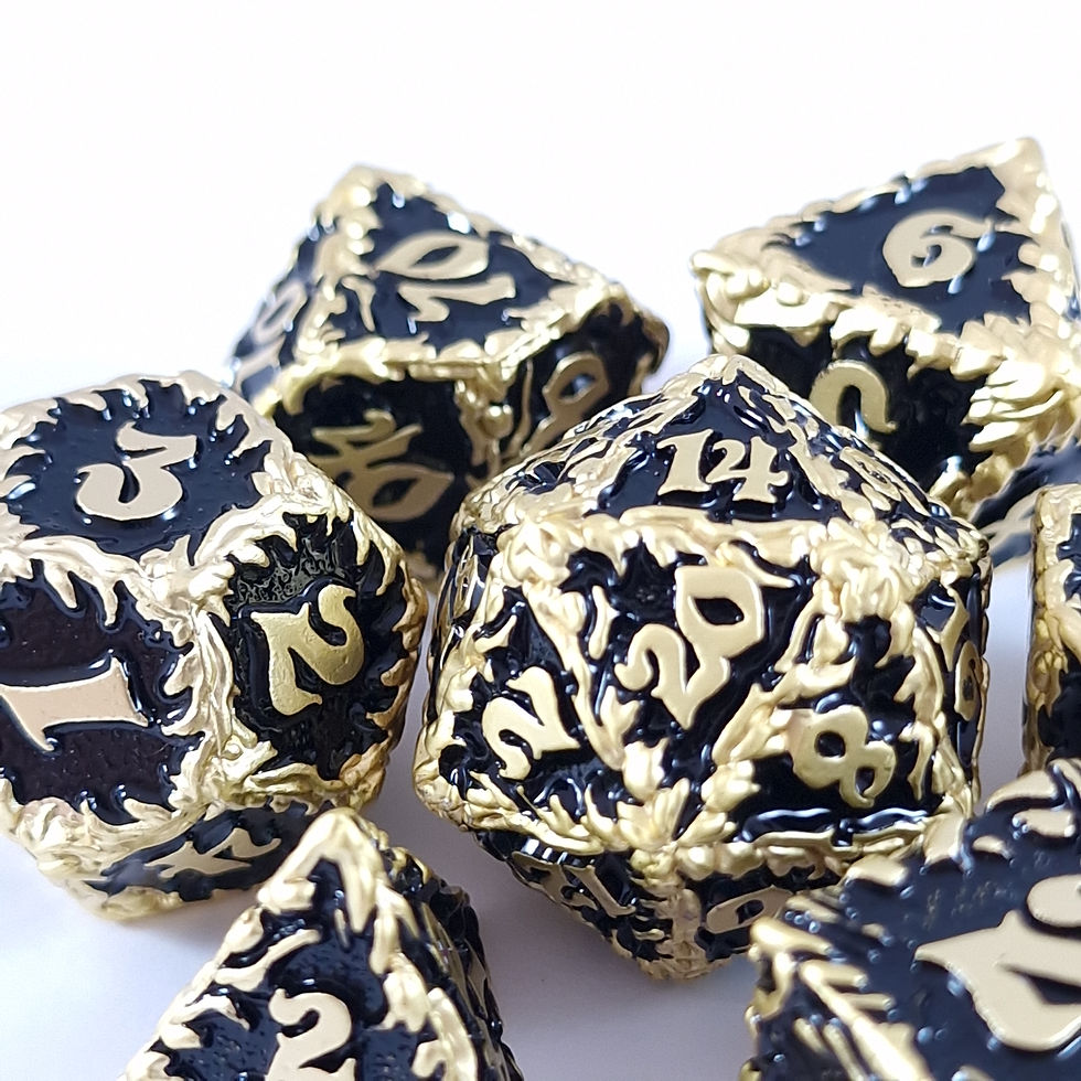 Thumbnail: Druid metal dice -black