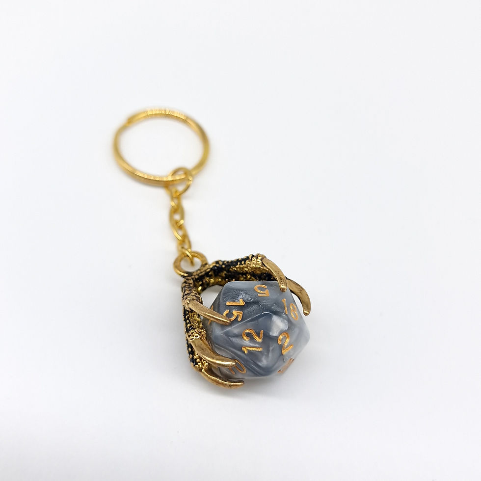 Miniatyrbild: D20 Claw Key chain - Gold/ Black