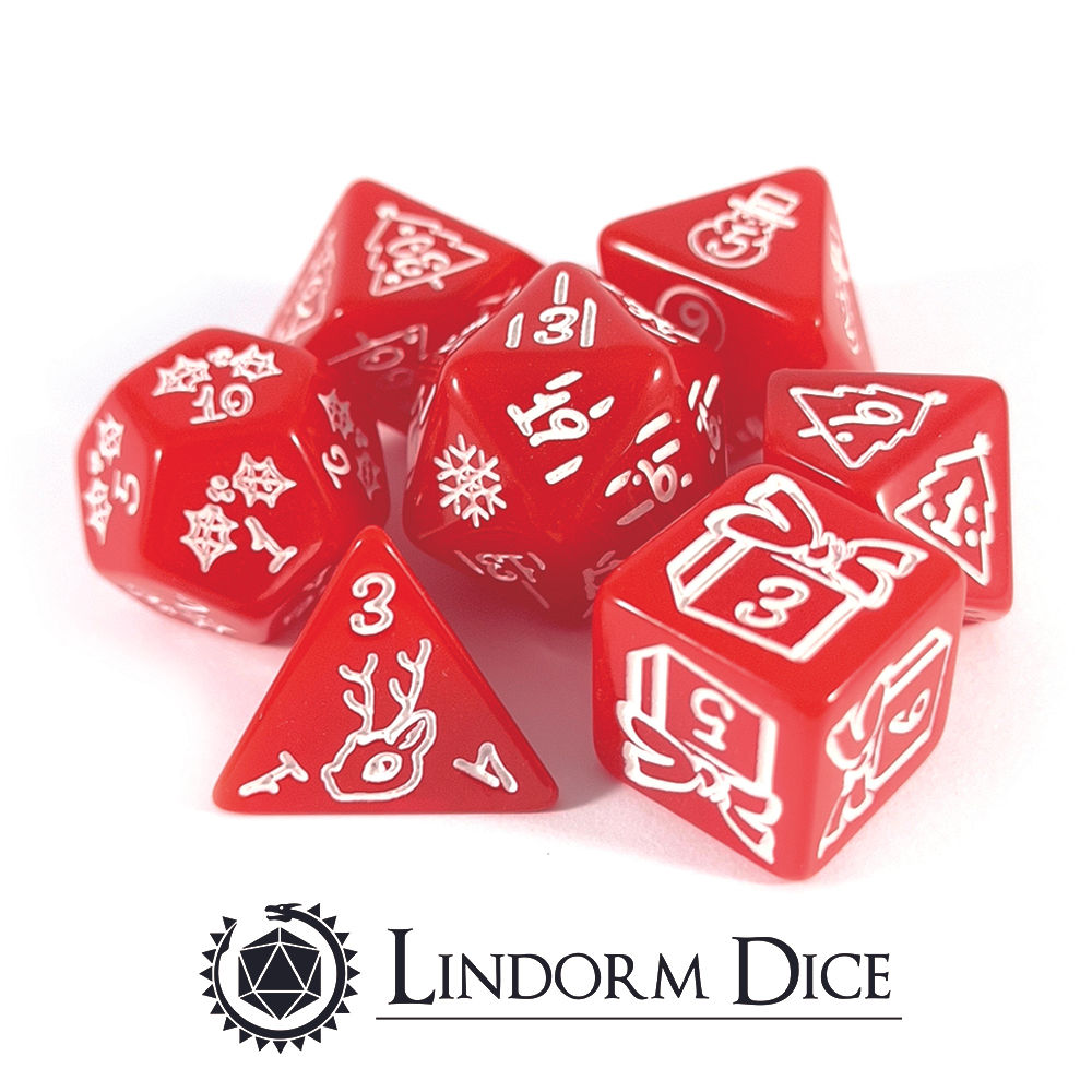 Christmas dice (red) - in gift box