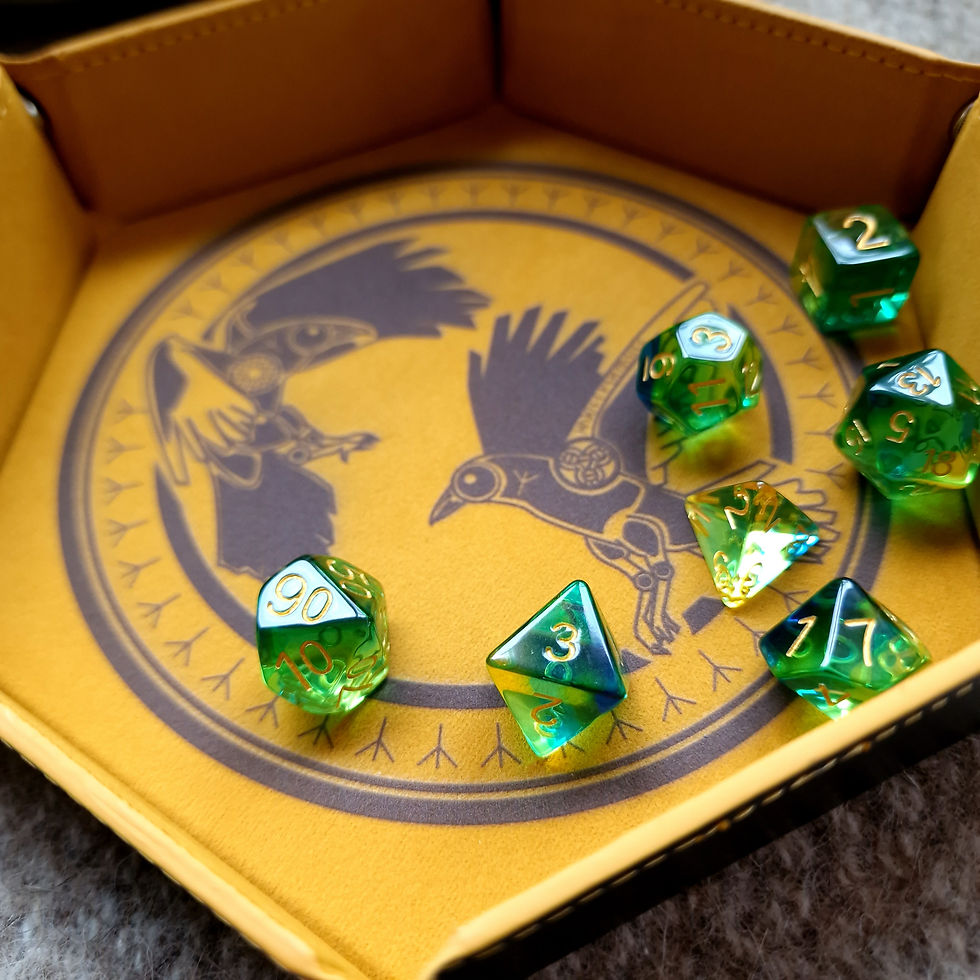Thumbnail: Dice tray - Hugin and Munin