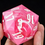 Thumbnail: Giant acrylic D20 (55 mm) - Bubble Gum pink