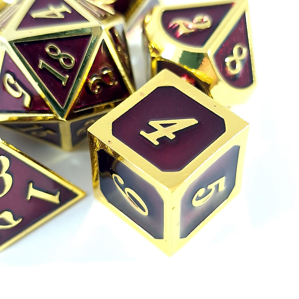 Thumbnail: Sharp metal dice - burgundy