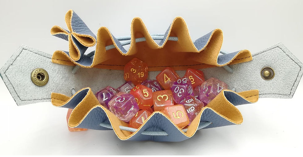Miniatyrbild: Viking dice pouch blue - PU leather