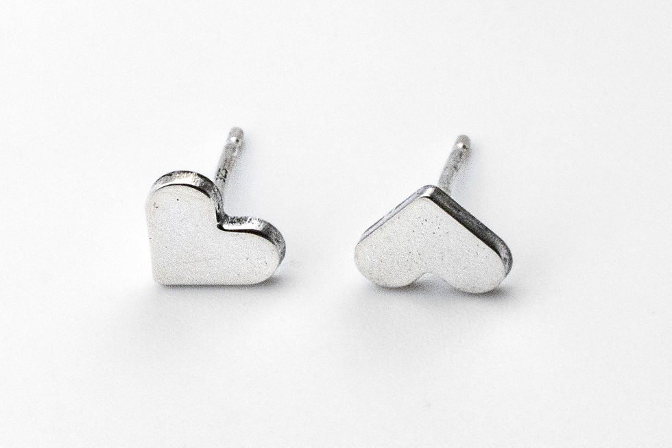 Thumbnail: Small Heart Stud Earrings