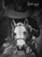 Chicano culture inspired art of a charro riding a horse