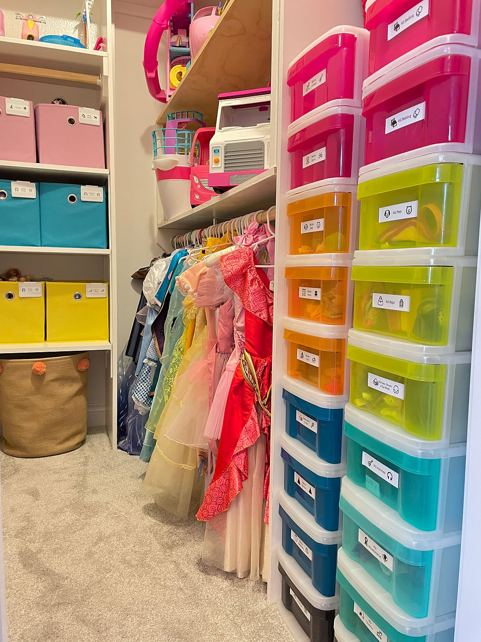 Playroom closet