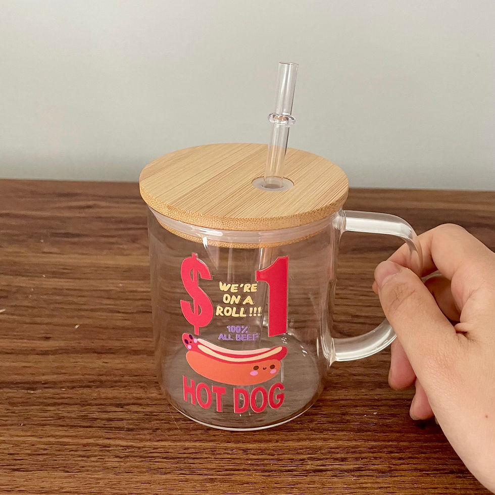 Thumbnail: One dollar hot dog poster glass mug