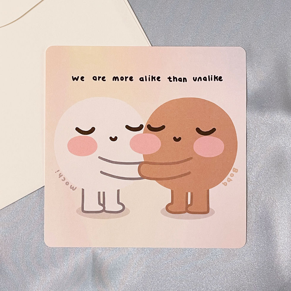 Thumbnail: We are more alike | Affirmation Postcard