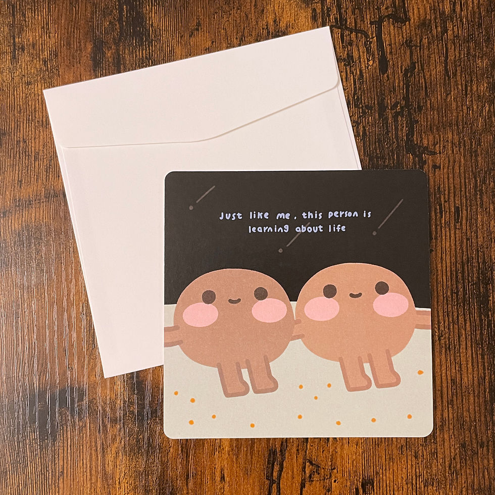 Thumbnail: Learning about life | Affirmation Postcard