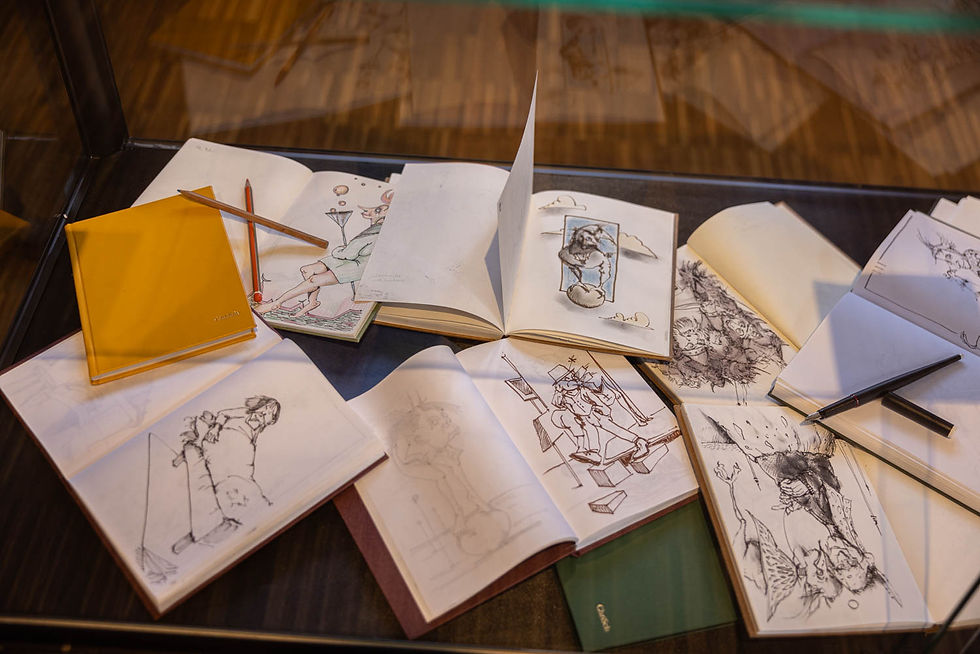 Skizzenbücher geben einen schönen Blick auf das grafische Werk Chrischs