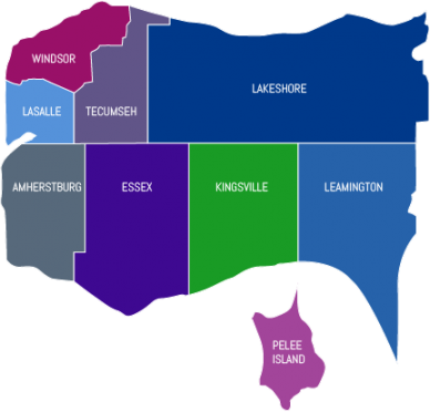 Map of Essex County