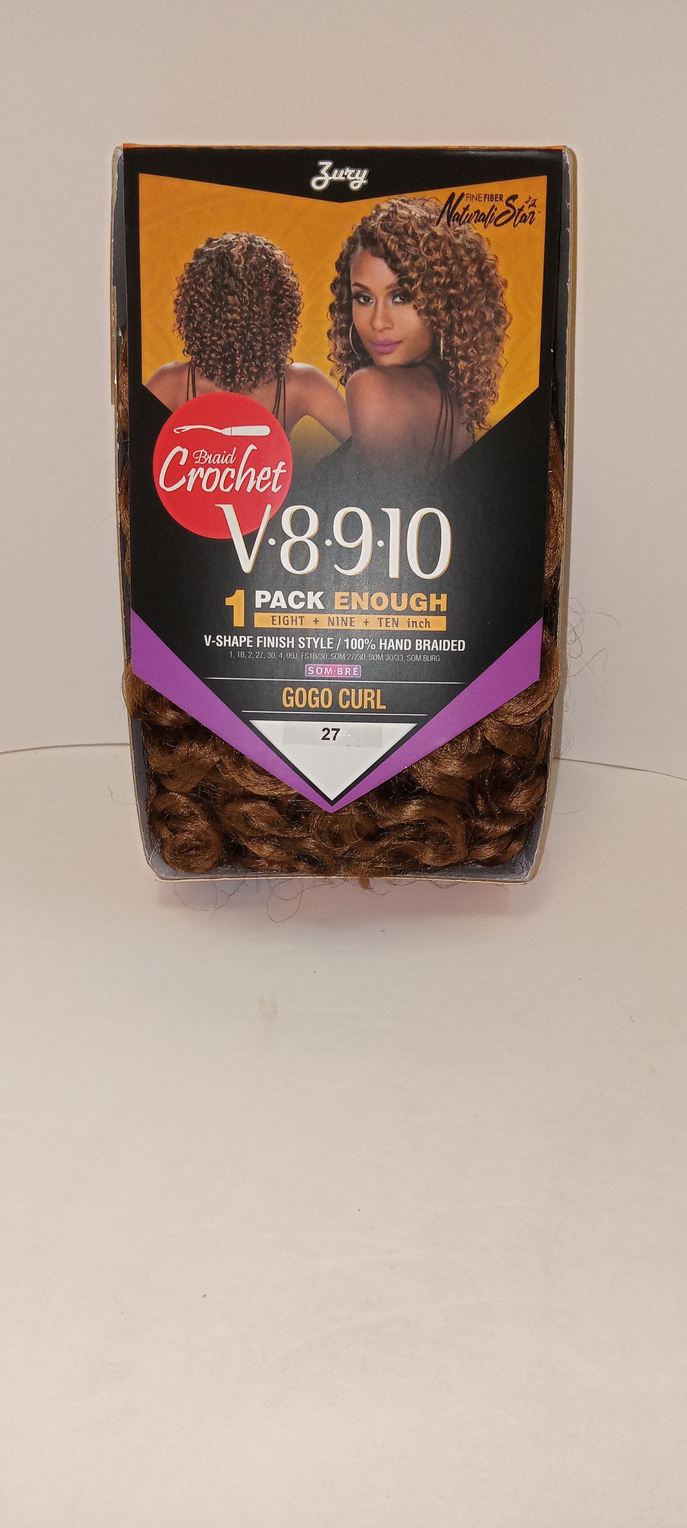 Thumbnail: Zury V 8" 9" 10" Braid Crochet Style Go Go Curl