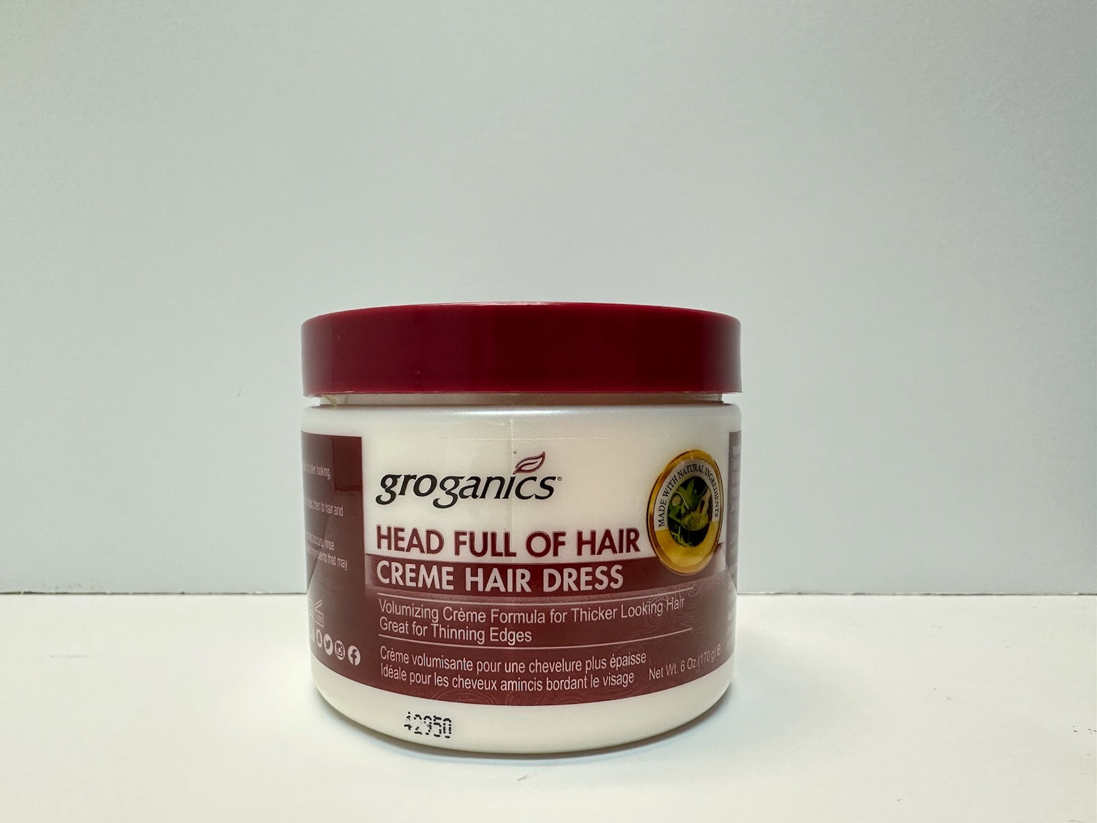 Groganics Head Full Of Hair Creme Hair Dress 6 oz