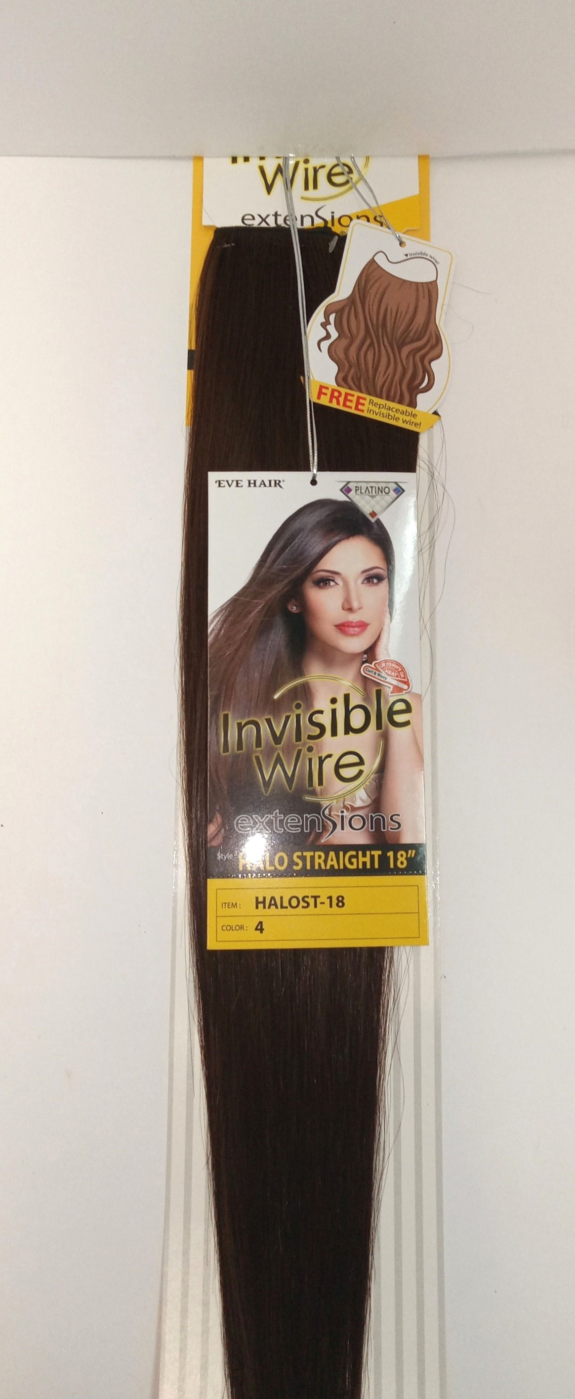 100% Human Hair  Platino Touch Invisible Wire Extension Style Halo