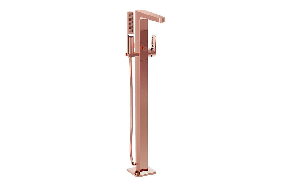 Thumbnail: VitrA Root Square Floor Standing Bath/Shower Mixer copper