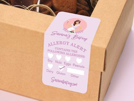 Best Deals! Bakery Woman Food Safety Allergy Alert Bakery Label
