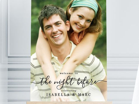 Big Deals! 18x24 The Night Before with Photo Rehearsal Dinner Foam Board