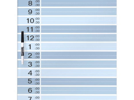 Big Deals! Blue Half Hour Boy Schedule Custom Daily Planner Dry Erase Board