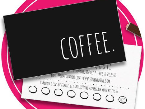 Best Price! coffee loyalty punch card