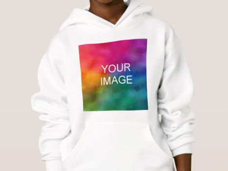 Review Front Design Add Image White Template Boys Kids Hoodie