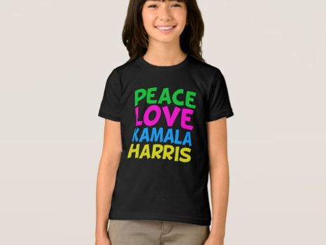 Hot Deals! Peace Love Kamala Harris Cute Kids Tri-Blend Shirt