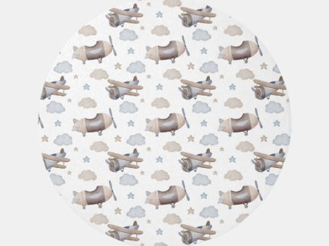 Hot Deals! Cute Watercolor Airplane Pattern Kids Baby Nursery Rug