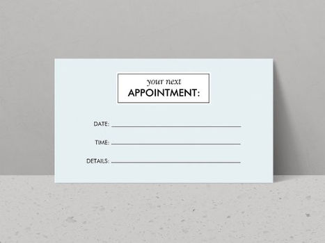 Hot Review! Simple Blue Appointment Card