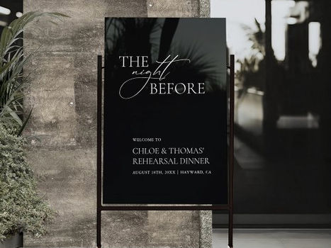 Hot Review! The Night Before Rehearsal Dinner Transparent Sign