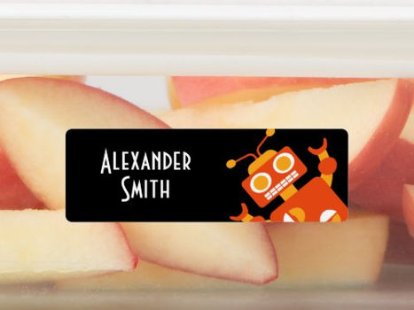 Best Price! Kids Orange Robot Daycare School Waterproof Kids' Labels