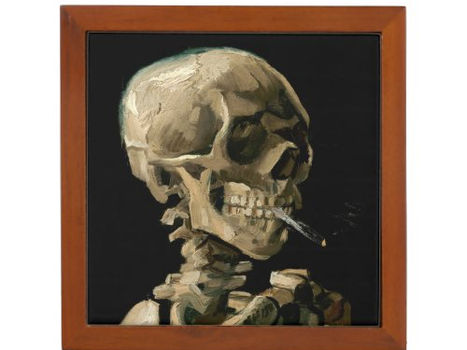 Top 10! Vincent van Gogh - Skull with Burning Cigarette Desk Organizer