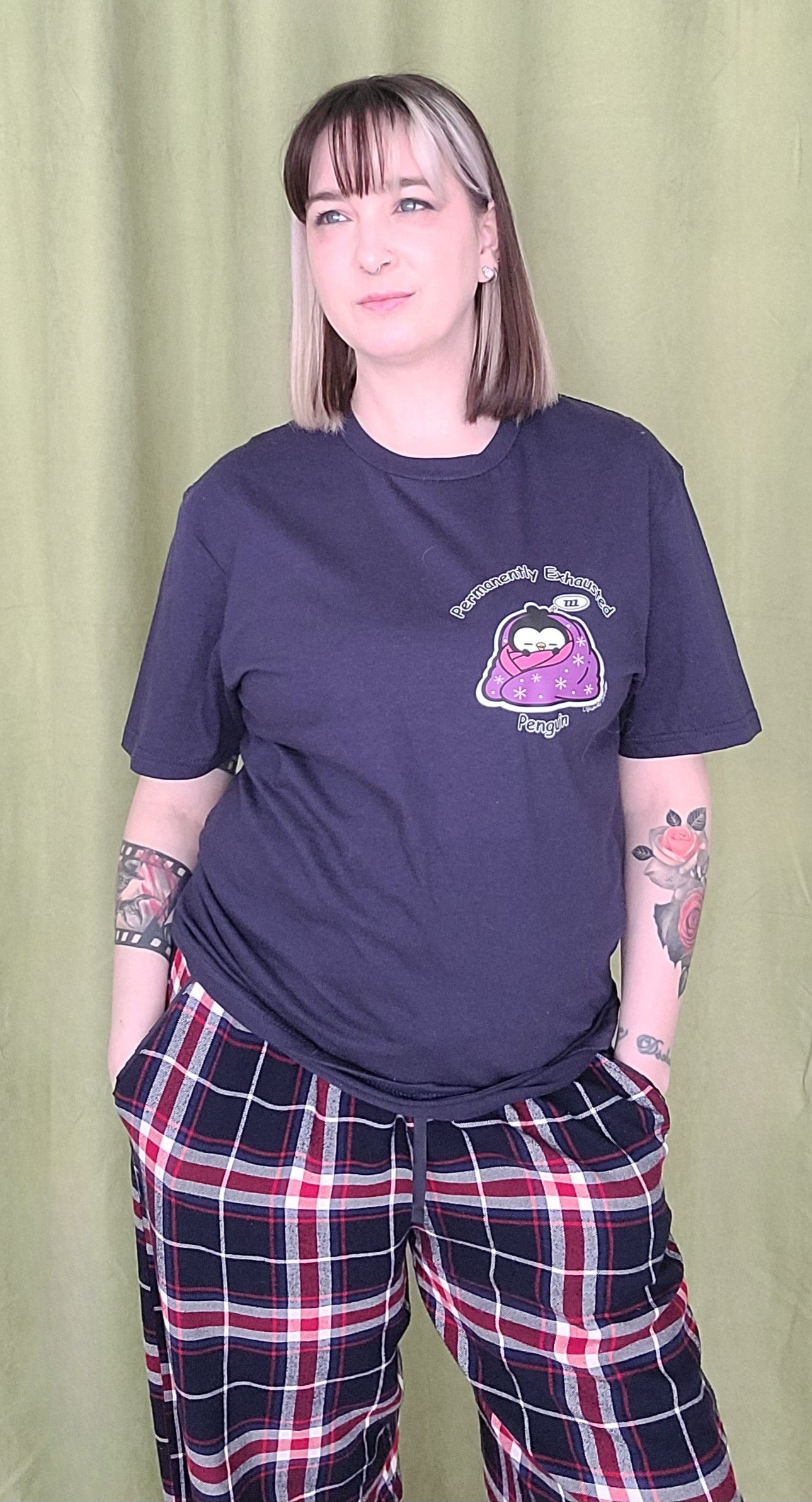 Permanently Exhausted Penguin- Adorable Sarcastic Unisex Graphic Tee