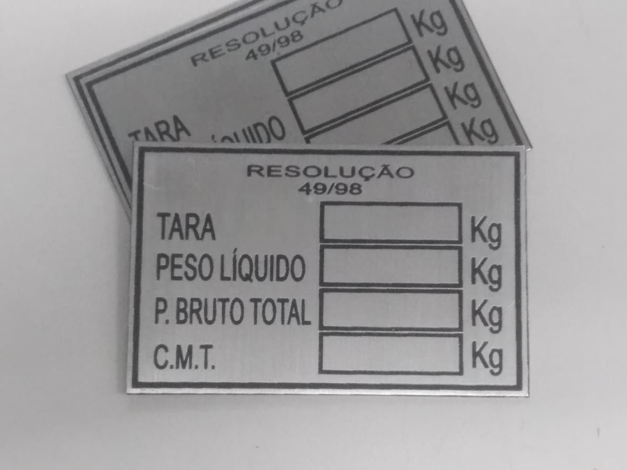 Chapa de Aço com Gravação em Relevo