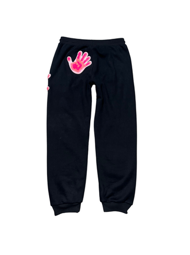 Thermal Sweatpants Black/Pink | emrzzz