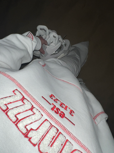 Threadzzz Hoodie White/Red | emrzzz