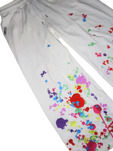 Paint Sweatpants White/Multi | emrzzz