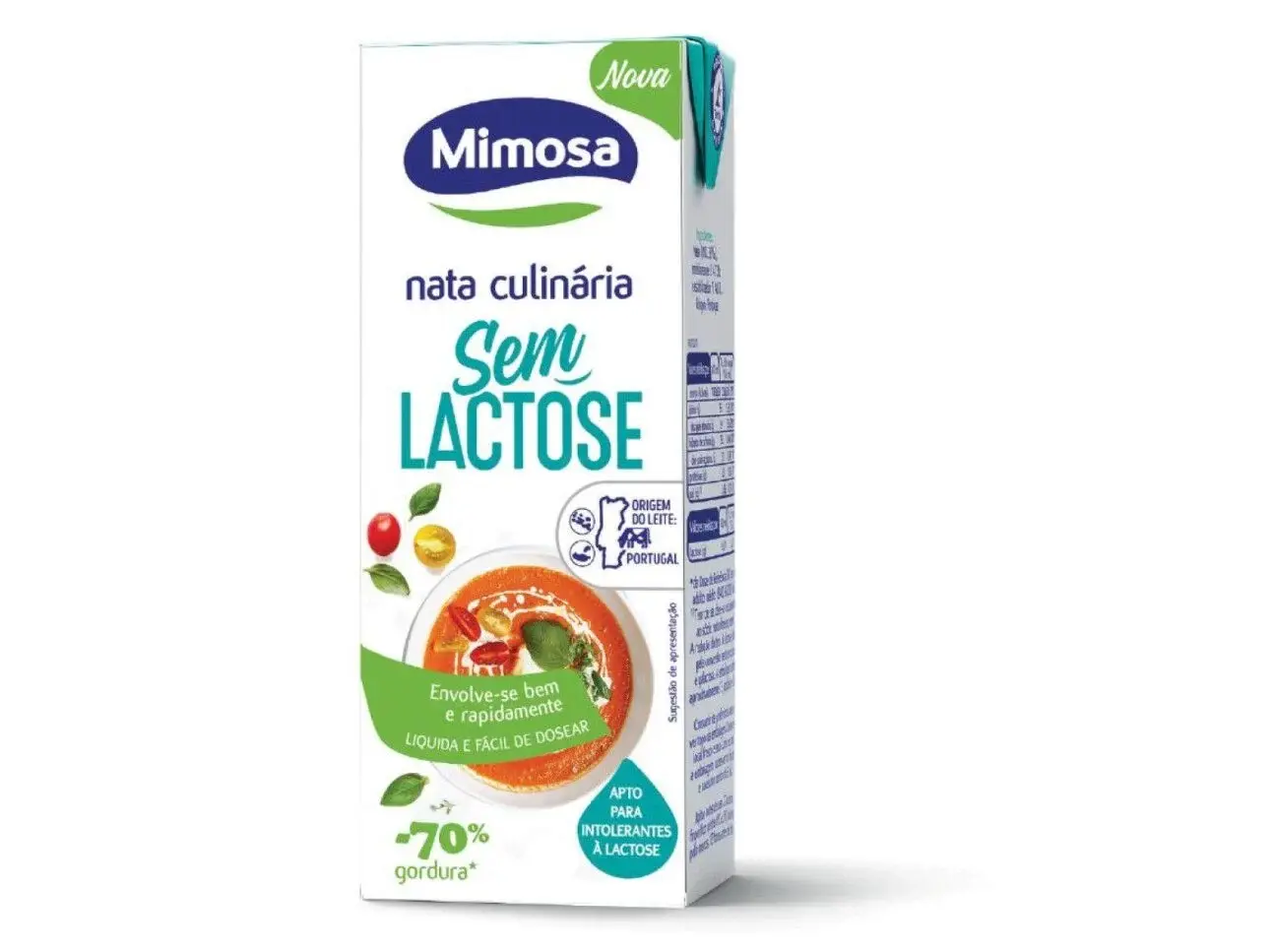 Nata culinária sem lactose -70% de gordura mimosa 200 ml