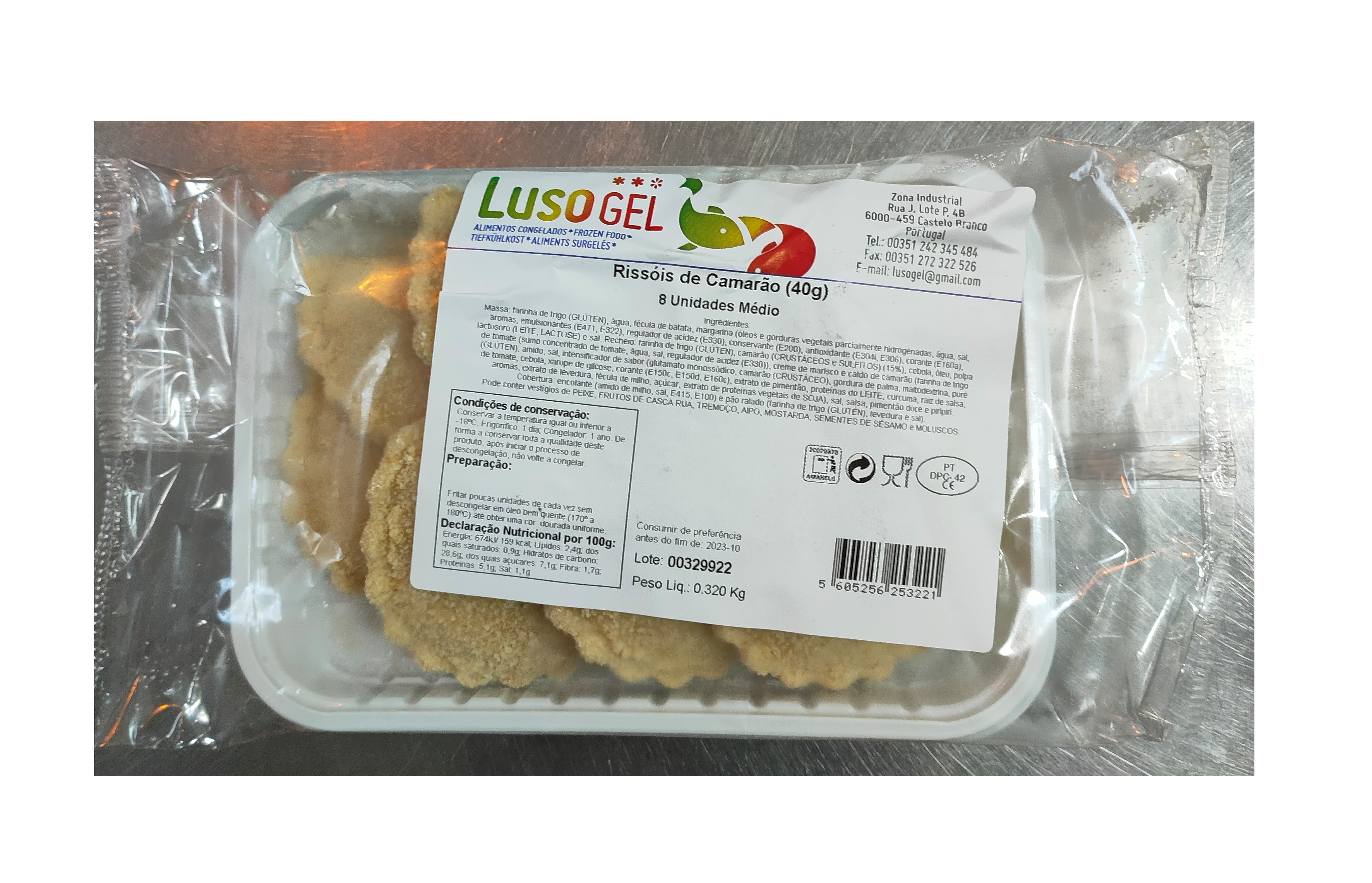 Rissóis de camarão Lusogel 320g